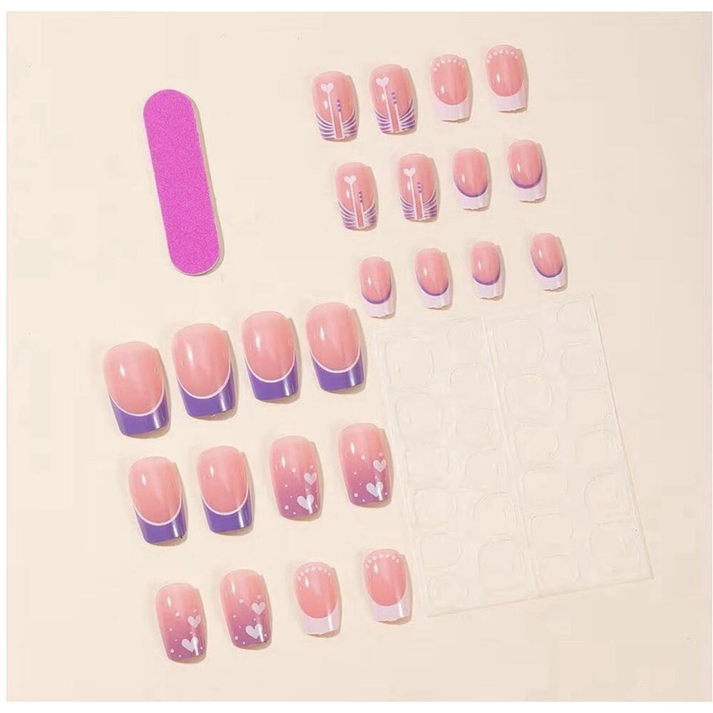 Valentines Press On Nails Short Square